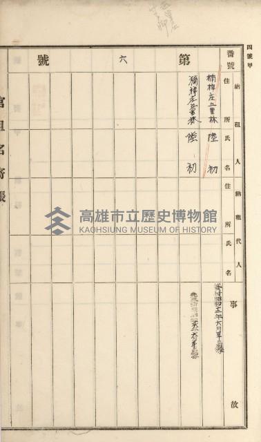 燕巢庄官租名寄帳（十六冊之內第三號）藏品圖，第21張