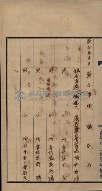 臺拓關係書類綴（高雄州土地整理組合）藏品圖，第21張