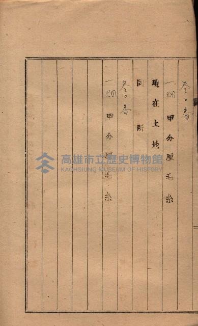 高臨營第一號ノ內三第（6）號
（竹子港、港口崙）藏品圖，第21張