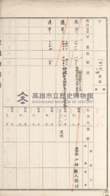 湖內庄官租地臺帳（十六冊之內第九號）藏品圖，第21張