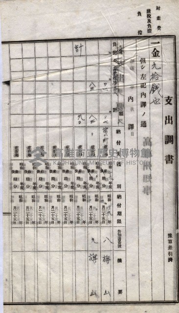 諸稅關係書綴藏品圖，第201張
