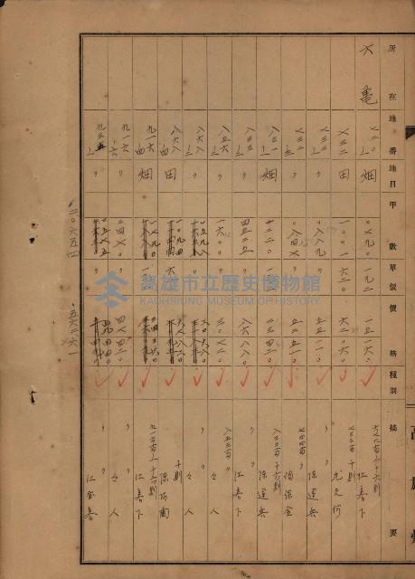 旗山郡（官有地價格一筆限調書）藏品圖，第100張