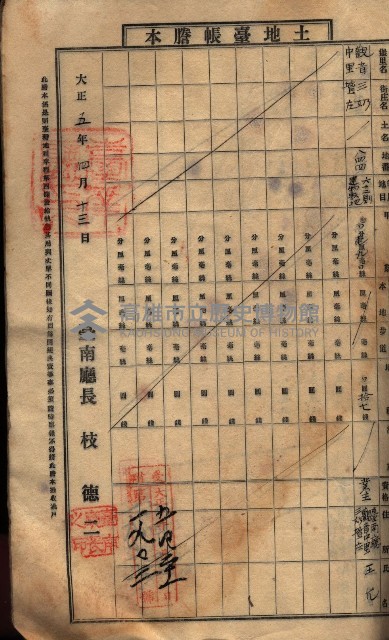 土地臺帳謄本綴入帳藏品圖，第101張