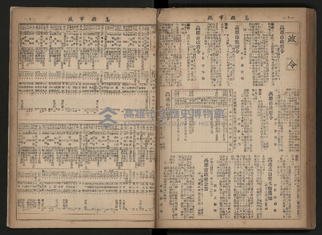 《高雄市政合訂本第三冊（50期-75期）》藏品圖，第100張