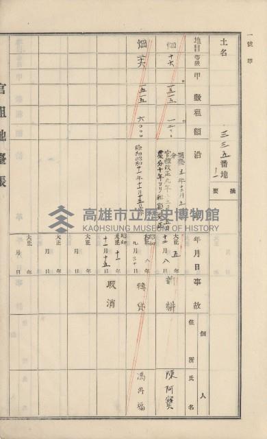 美濃庄官租地臺帳（二冊之內第二號）藏品圖，第101張