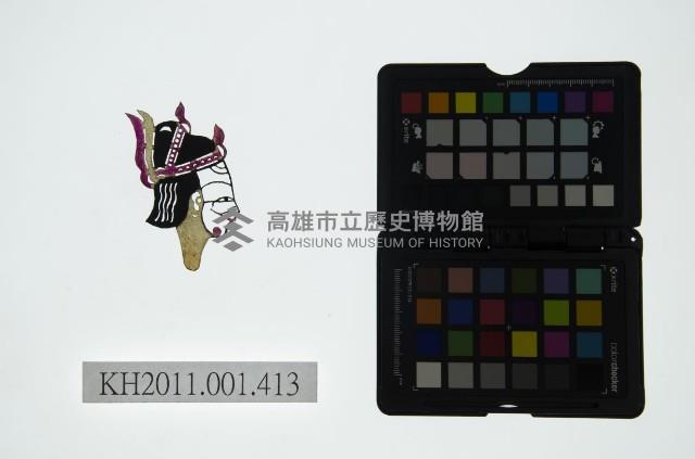 皮影戲偶頭-老彩旦藏品圖，第1張