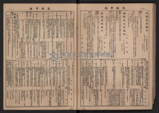 《高雄市政》合訂本第二冊（26期-50期）藏品圖，第110張