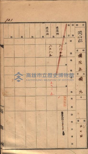 州有墓地臺帳（岡山郡）藏品圖，第111張