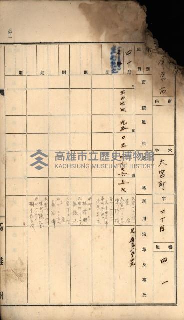 罹災救助金所屬土地臺帳藏品圖，第11張