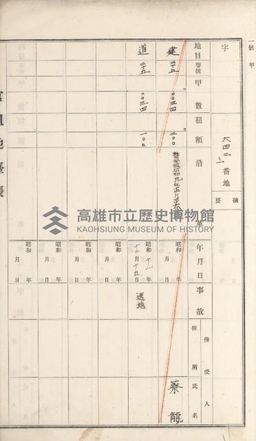 湖內庄官租地臺帳（十六冊之內第九號）藏品圖，第11張