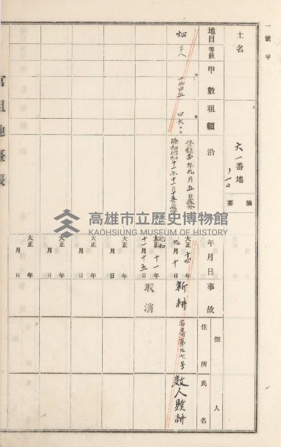 旗山街官租地臺帳（二冊之內第二號）藏品圖，第11張