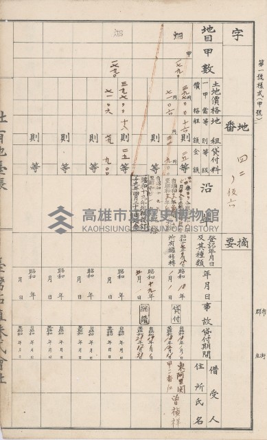 臺灣拓殖株式會社甲仙社有地臺帳（二之二）藏品圖，第11張