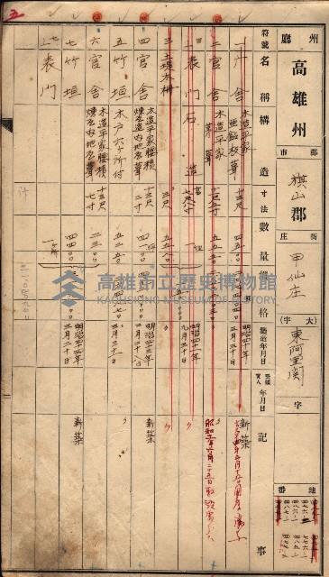 州所屬建物臺帳（高雄州旗山郡）藏品圖，第11張