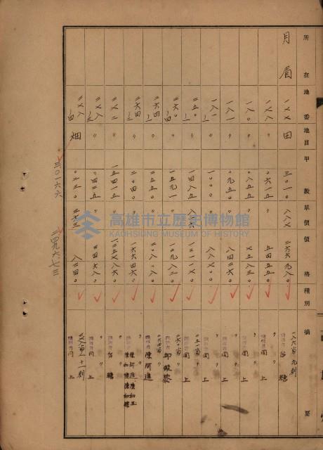 旗山郡（官有地價格一筆限調書）藏品圖，第150張