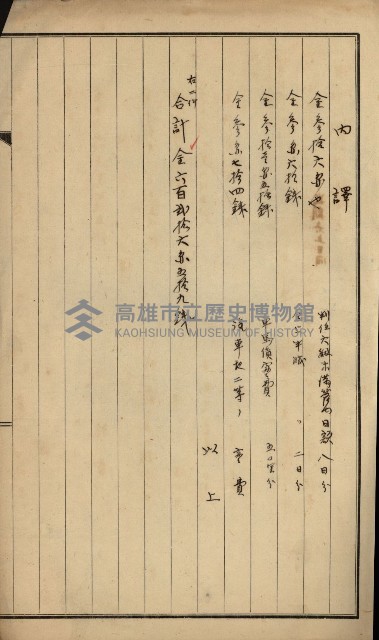 官有地整理費豫算關係書類
（地理系）藏品圖，第152張