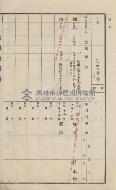 美濃庄官租地臺帳（二冊之內第一號）藏品圖，第51張