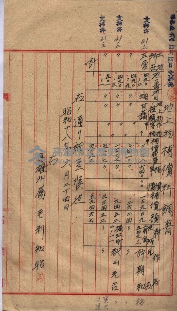 高臨營第五號A1號用地買收
（左營、右冲）藏品圖，第51張