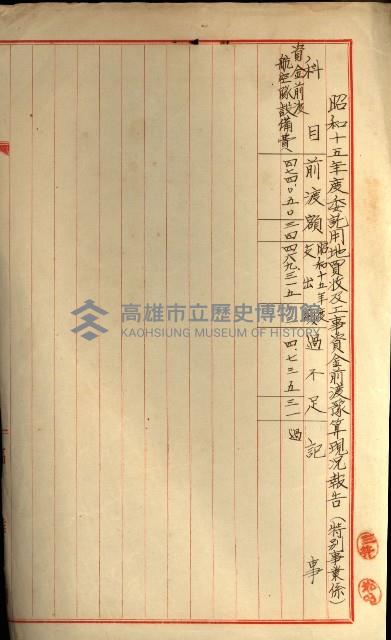 海軍豫算關係藏品圖，第543張