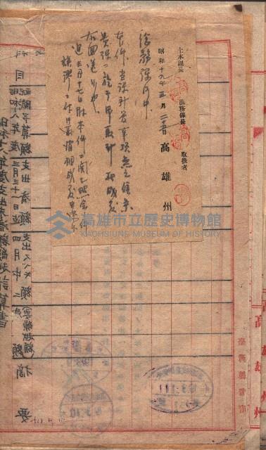 阿公店溪治水工事豫算關係（高雄州）藏品圖，第41張