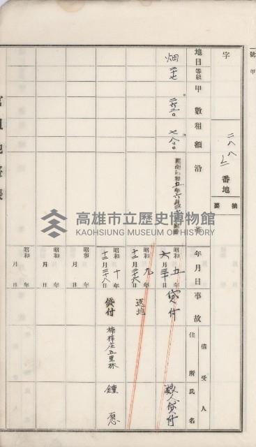 岡山街官租地臺帳（第六號）藏品圖，第41張