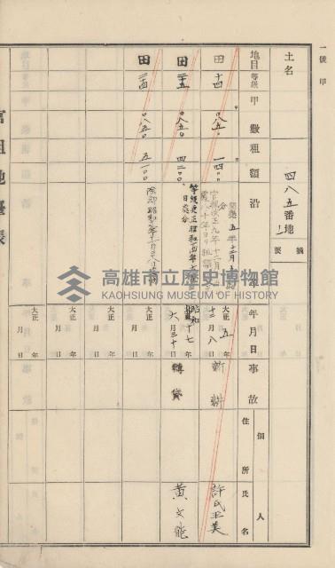 杉林庄官租地臺帳（二冊之內第一號）藏品圖，第41張