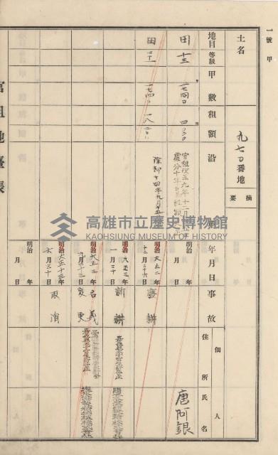 杉林庄官租地臺帳（二冊之內第二號）藏品圖，第341張
