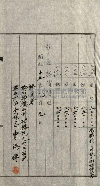 陸軍用地關係綴（評價關係）藏品圖，第356張