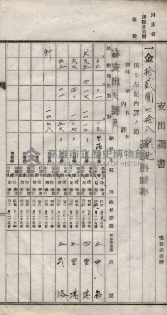 諸稅關係書綴藏品圖，第191張