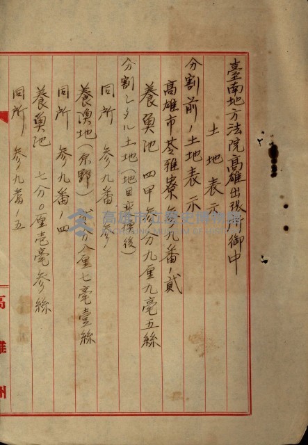 罹災救助基金所屬地處分關係書類
（罹災救助二十之八）藏品圖，第91張