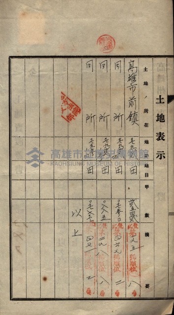 公共用地賣渡承諾書綴、賣渡證書（戲獅甲前鎮）藏品圖，第391張