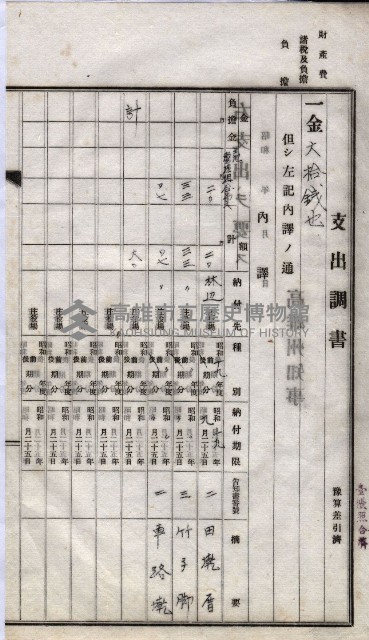 諸稅關係書綴藏品圖，第181張