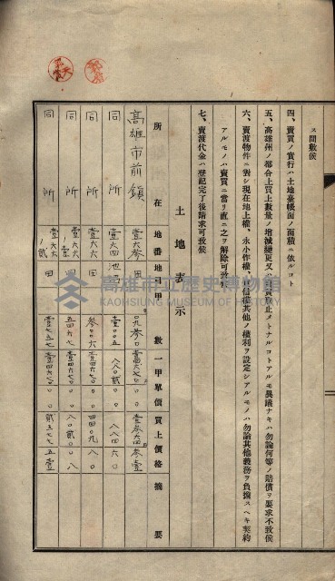 公共用地賣渡承諾書綴、賣渡證書（戲獅甲前鎮）藏品圖，第531張