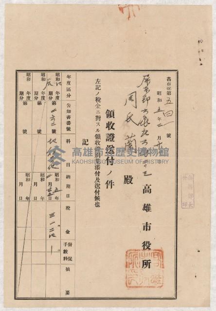 地水租領收書綴藏品圖，第131張