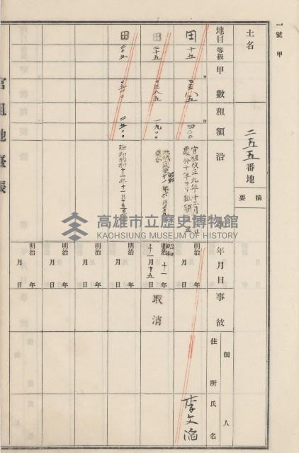 旗山街官租地臺帳（二冊之內第二號）藏品圖，第131張