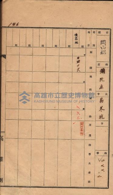 州有墓地臺帳（岡山郡）藏品圖，第131張