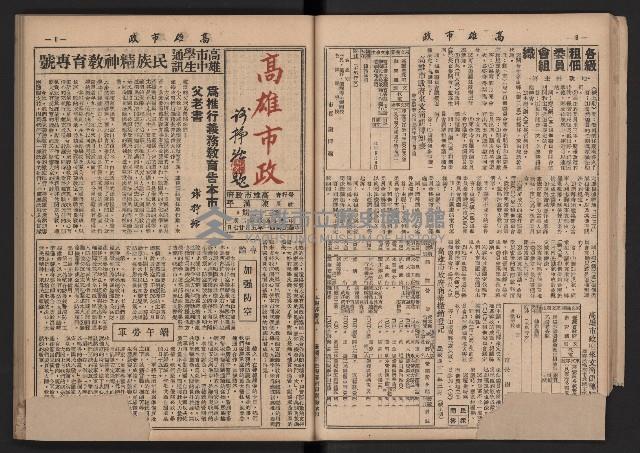 《高雄市政》合訂本第二冊（26期-50期）藏品圖，第30張
