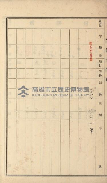 阿蓮庄官租名寄帳（十六冊之內第七號）藏品圖，第31張