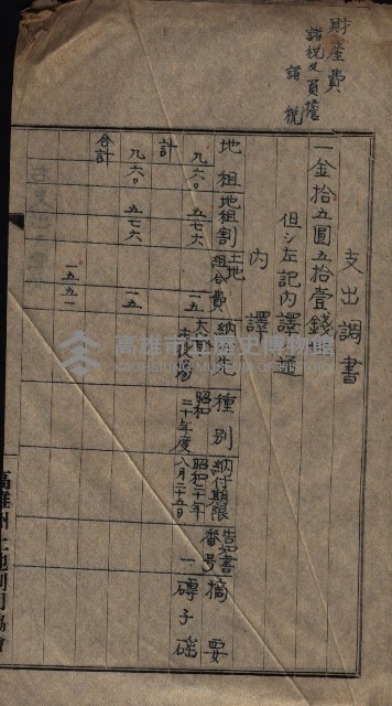 諸稅關係書綴藏品圖，第31張