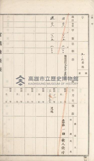 湖內庄官租地臺帳（十六冊之內第九號）藏品圖，第31張