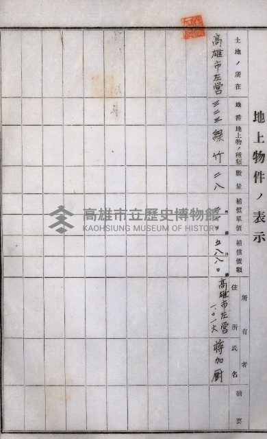 土地買收綴
（內惟、前峯尾、埤子頭、左營）藏品圖，第31張