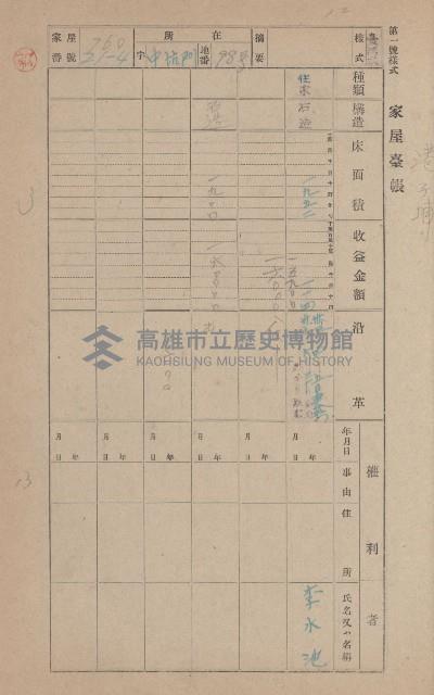 鳳山郡林園庄港子埔家屋臺帳（三冊之內第三號）藏品圖，第31張