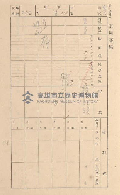 鳳山郡林園庄林子邊家屋臺帳（二冊之內第二號）藏品圖，第31張