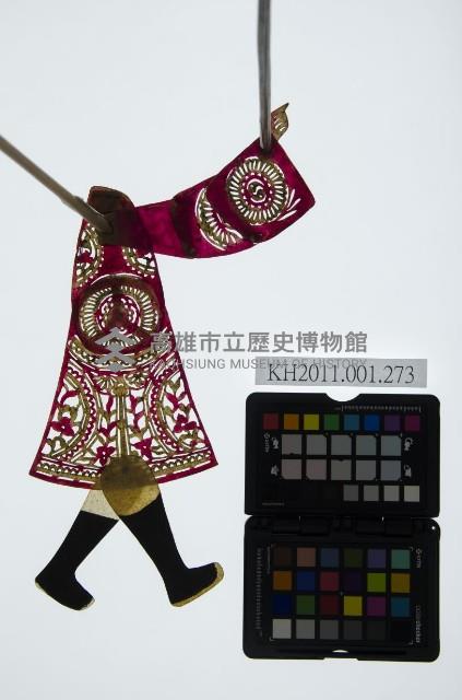 皮影戲簽桿立身偶-官爺（偶身）藏品圖，第1張