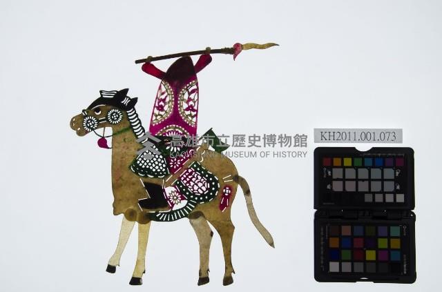 皮影戲偶右男騎-武生騎馬（偶身）藏品圖，第1張