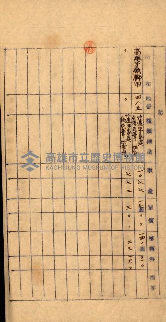 重工業用地買收書類（戲獅甲、前鎮）藏品圖，第73張