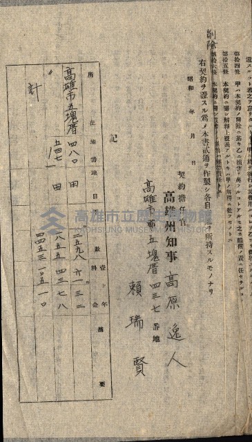 州有地貸付綴（高雄市）藏品圖，第376張