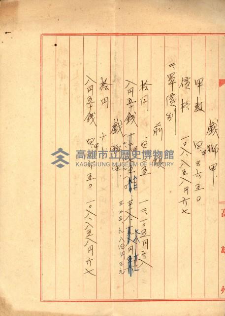 州有地賣拂書類－特別會計、一般會計所屬
（重工業用地十二之三）藏品圖，第269張