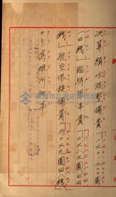 海軍豫算關係藏品圖，第571張