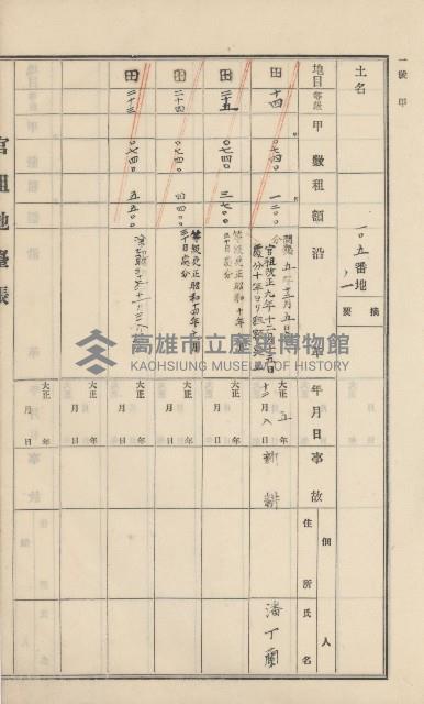 杉林庄官租地臺帳（二冊之內第一號）藏品圖，第169張