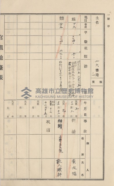 美濃庄官租地臺帳（二冊之內第一號）藏品圖，第69張